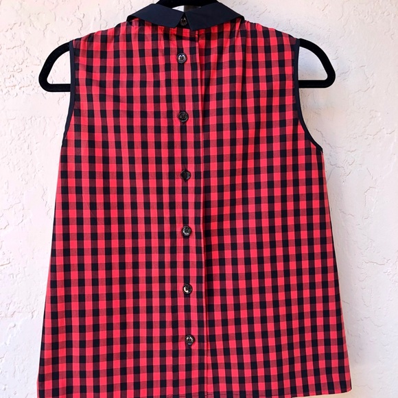 NWT Missoni Red and Black Scallop Collar Blouse - Picture 5 of 7